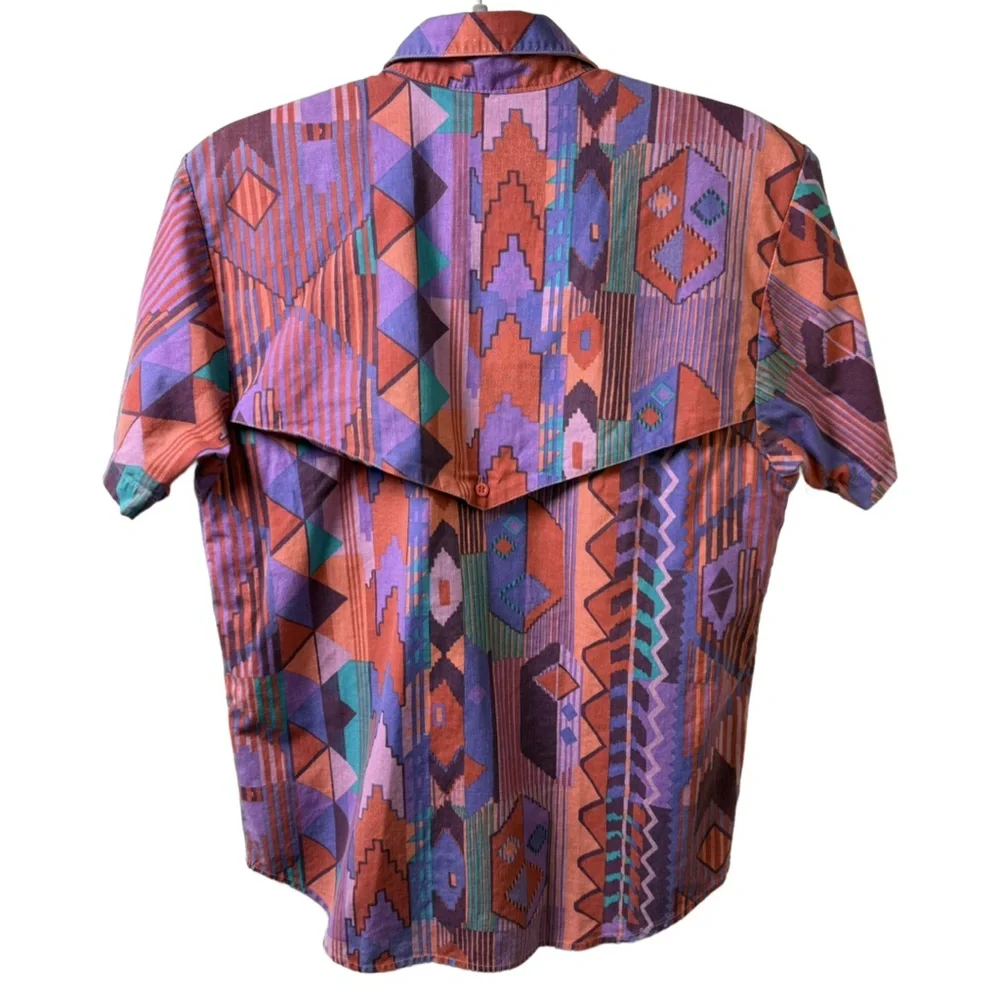 Wrangler vintage southwest Button Down Shirt - Picture 2 of 4